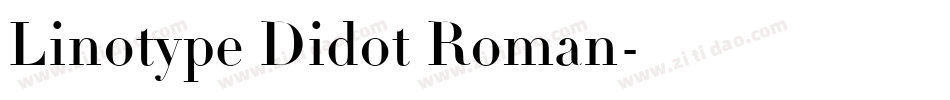 Linotype Didot Roman字体转换